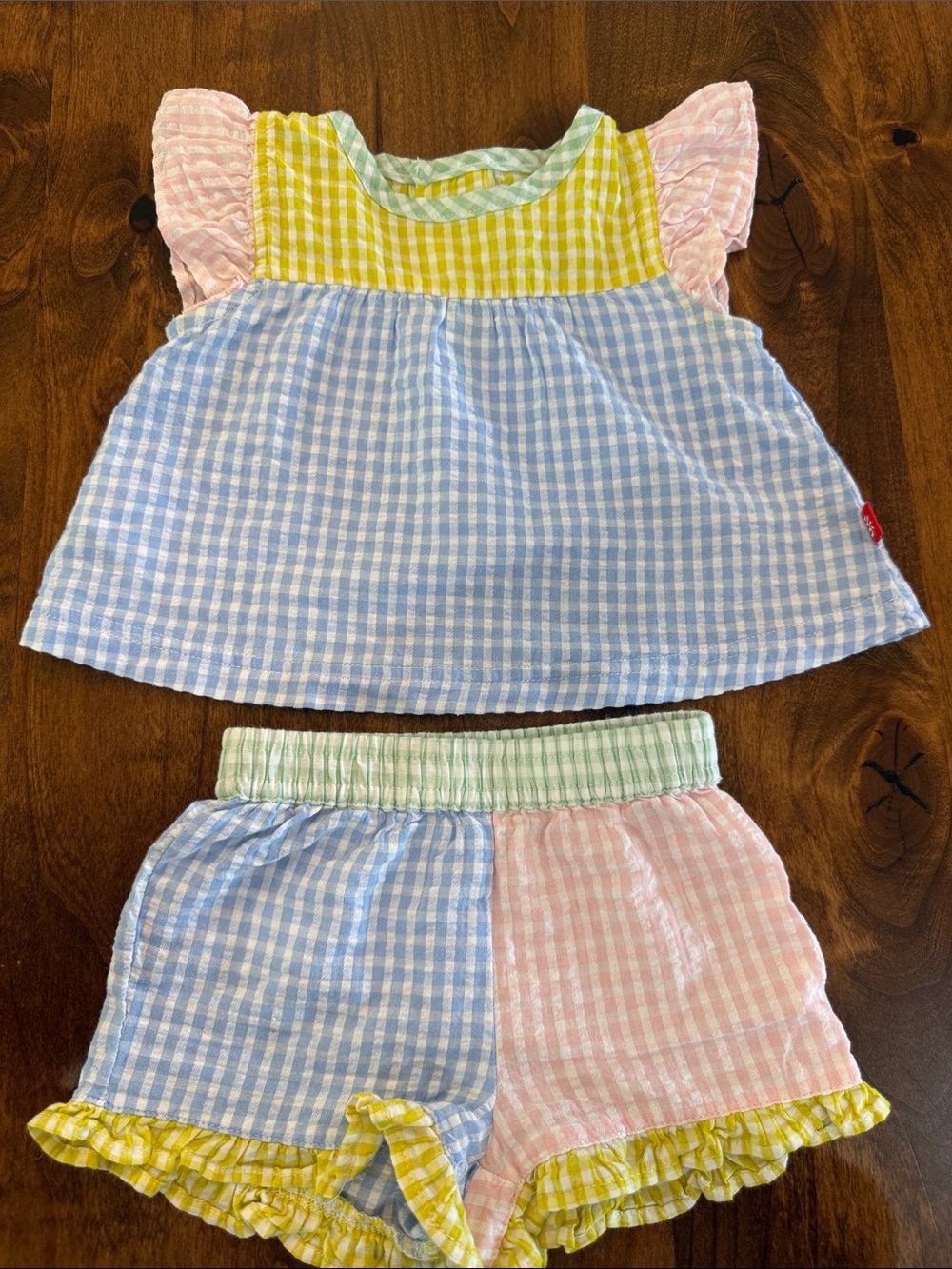 Magnetic Me Pastel Gingham Dress - Blue, Yellow, Pink & Mint